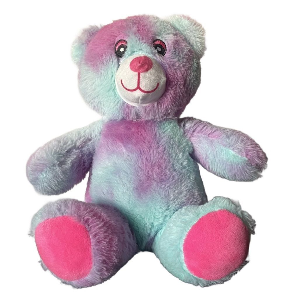 A&A Global Industries Multicolored Tie Dye Plush Teddy Bear (Like New)